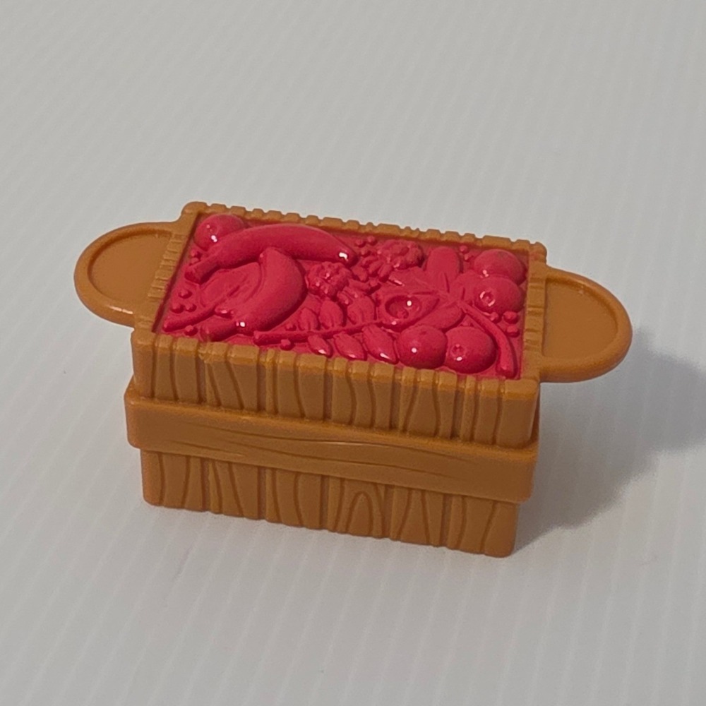 Fisher-Price Little People Toy Food Crate Brown Red Excellent Accessory